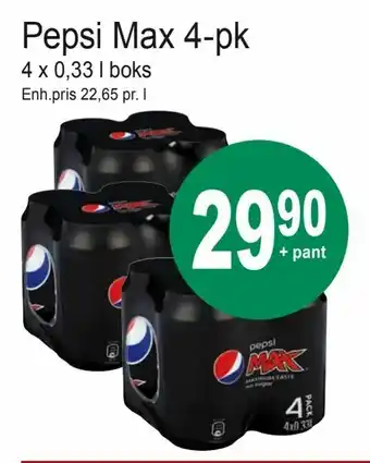 Joker Pepsi Max 4-pk tilbud