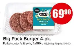 Spar Big Pack Burger 4-pk tilbud