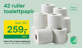 Felleskjøpet Katrin Plus 3-lags toalettpapir tilbud