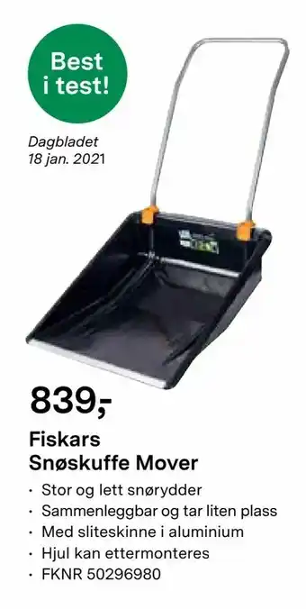 Felleskjøpet Fiskars Snøskuffe Mover tilbud