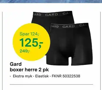 Felleskjøpet Gard boxer herre 2 pk tilbud