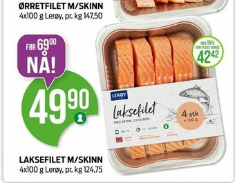 Kiwi Laksefilet m/skinn tilbud