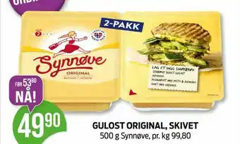 Kiwi Gulost original, skivet tilbud