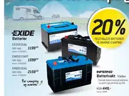 Thansen 20% PÅ UTVALGTE BATTERIER TIL MARINE/CAMPING tilbud