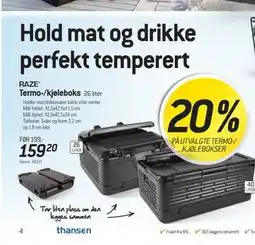 Thansen Termo-/kjøleboks 26 liter tilbud
