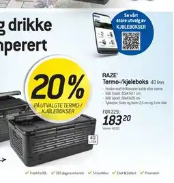 Thansen Termo-/kjøleboks 40 liter tilbud