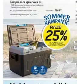 Thansen Kompressor kjøleboks 20 L tilbud
