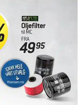 Thansen Oljefilter tilbud