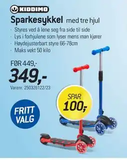 Thansen Sparkesykkel med tre hjul tilbud