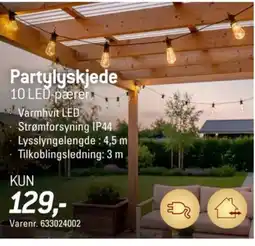 Thansen Partylyskjede 10 LED-pærer tilbud