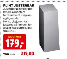 jem & fix PLINT JUSTERBAR tilbud