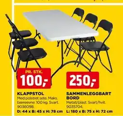 jem & fix SAMMENLEGGBART BORD tilbud