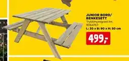 jem & fix JUNIOR BORD/ BENKESETT tilbud