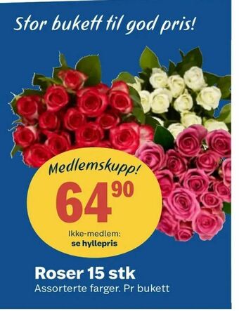 Coop Obs Roser 15 stk tilbud