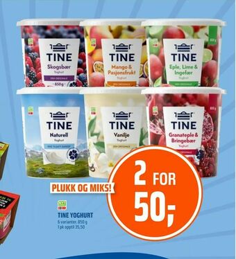 Coop Obs Tine yoghurt tilbud