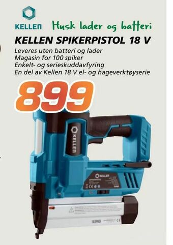 Coop Byggmix Kellen spikerpistol 18 v tilbud