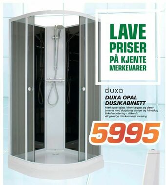 Coop Byggmix DUXA OPAL DUSJKABINETT tilbud