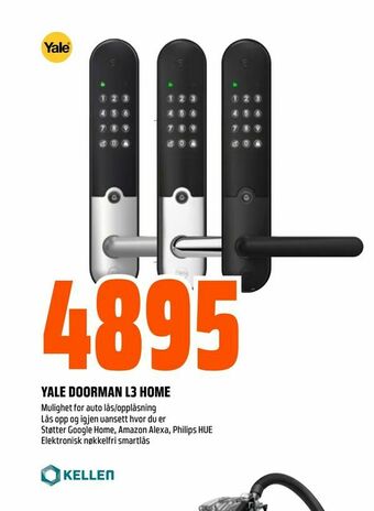 Obs Bygg Yale doorman l3 home tilbud