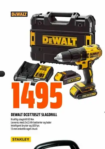 Obs Bygg Dewalt dcd778s2t slagdrill tilbud