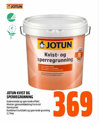 Obs Bygg Jotun kvist og sperregrunning tilbud
