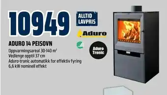 Obs Bygg Aduro 14 peisovn tilbud
