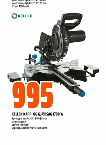 Obs Bygg Kellen kapp- og gjærsag 1700 w tilbud