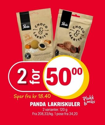 Coop Extra Panda lakriskuler tilbud
