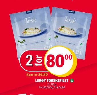 Coop Extra Lerøy torskefilet tilbud