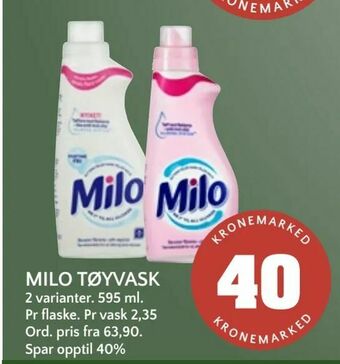 Coop Mega Milo tøyvask tilbud