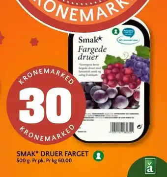 Coop Mega Smak* druer farget tilbud