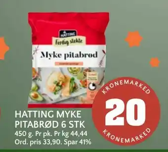 Coop Mega Hatting myke pitabrød 6 stk tilbud