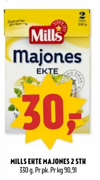 Coop Prix Mills ekte majones 2 stk tilbud