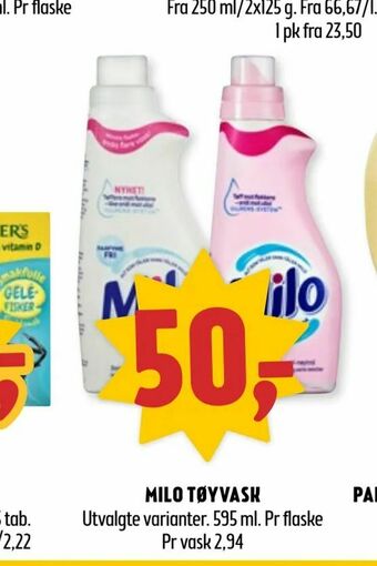 Coop Prix Milo tøyvask tilbud
