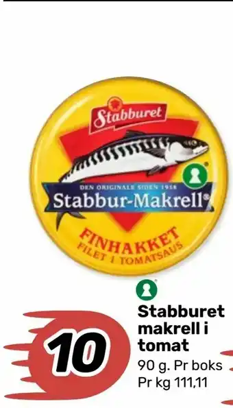 Matkroken Stabburet makrell i tomat tilbud