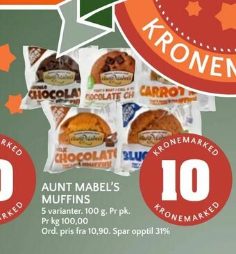 Coop Mega Aunt mabel's muffins tilbud