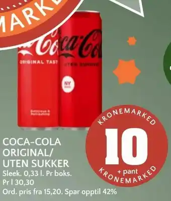 Coop Mega Coca-cola original/ uten sukker tilbud