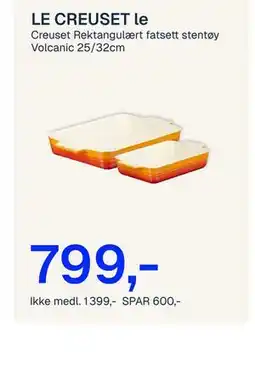 Jernia LE CREUSET le tilbud