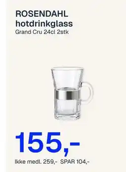 Jernia ROSENDAHL hotdrinkglass tilbud