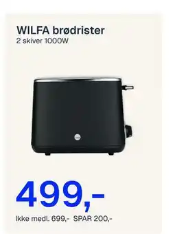 Jernia WILFA brødrister tilbud