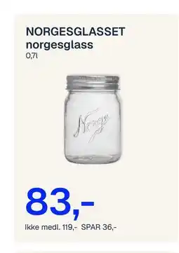 Jernia NORGESGLASSET norgesglass tilbud
