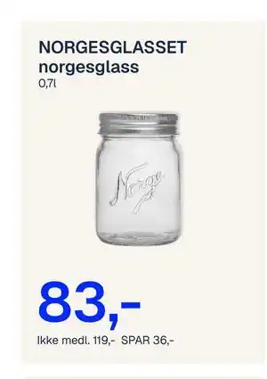 Jernia NORGESGLASSET norgesglass tilbud