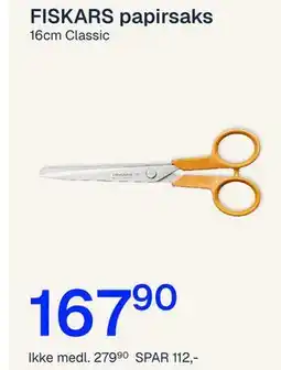 Jernia FISKARS papirsaks tilbud