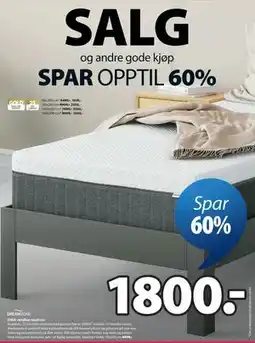 JYSK EIMA vendbar madrass tilbud