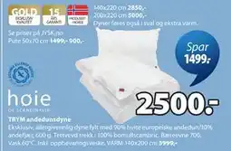 JYSK TRYM andedunsdyne tilbud