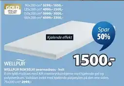 JYSK WELLPUR BOKSELVI overmadrass - hvit tilbud