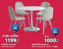 JYSK EJSTRUP spisestol tilbud