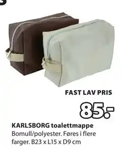 JYSK KARLSBORG toalettmappe tilbud