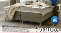 JYSK TONDRA regulerbar seng + BRYA overmadrass tilbud