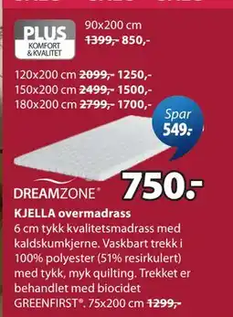 JYSK KJELLA overmadrass tilbud