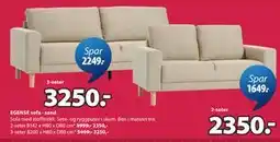 JYSK EGENSE sofa - sand tilbud